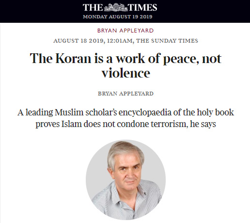 The Qoran is a work of peace, not violence