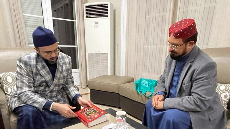 Allama Hassan Mir Qadri calls on Dr Hassan Mohi-ud-Din Qadri