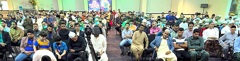 Dr Hassan Mohi-ud-Din Qadri speaks at a Milad gathering in Malaysia