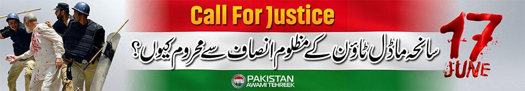 Protest against model town massacre