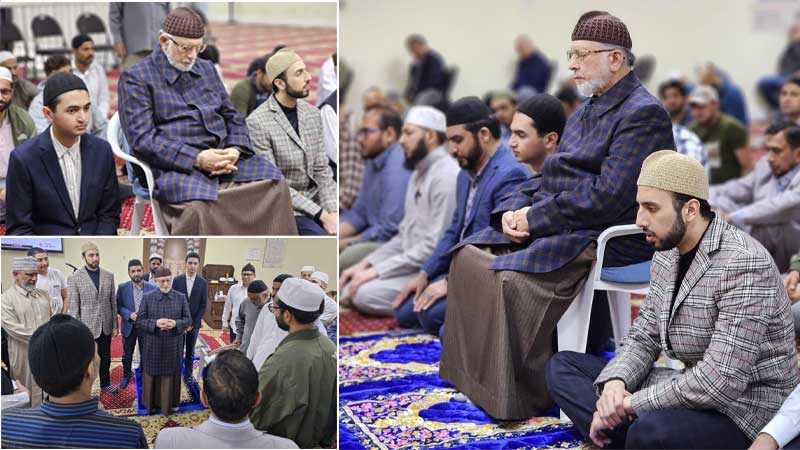 Dr Tahir ul Qadri performing Jummah in Mississauga