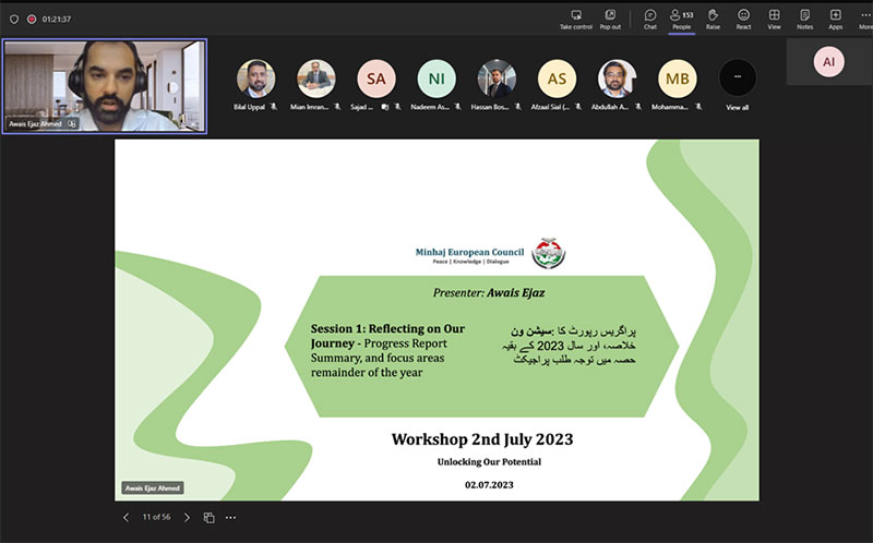 Minhaj European Council Online Workshop on Unlock Your Potential -3