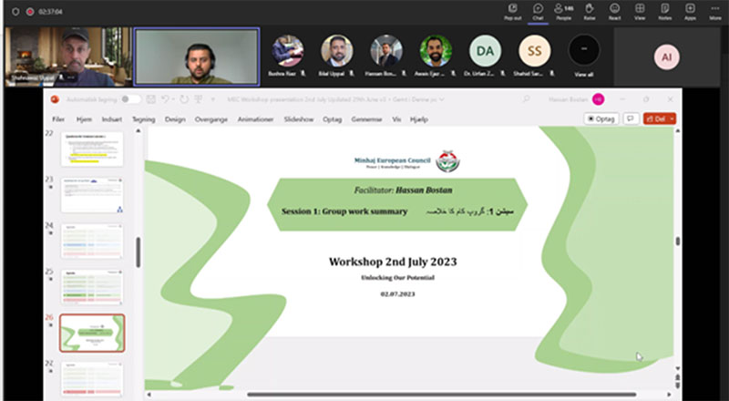 Minhaj European Council Online Workshop on Unlock Your Potential -7