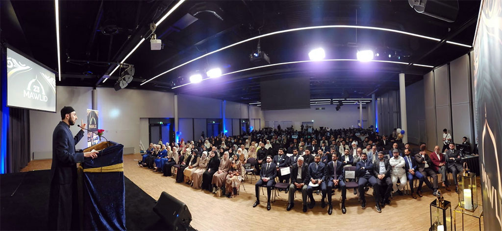 Shaykh Hammad addressing milad conference in Oslo Norway