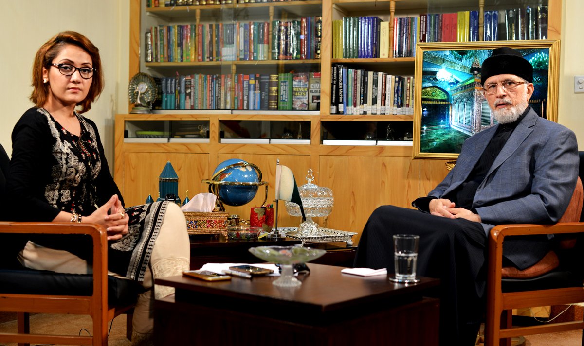 Dr Tahir-ul-Qadri's interview with Gharida Farooqi on Express News - August 26, 2016