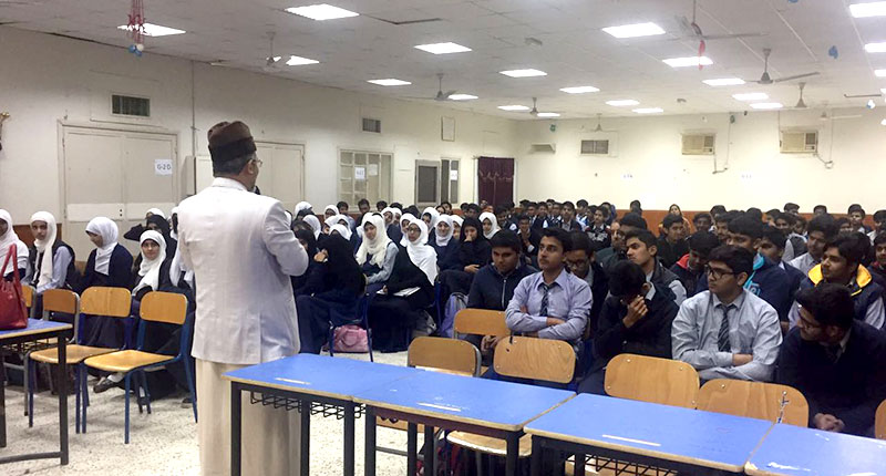 علامہ حسن میر قادری کا پاکستان انٹرنیشنل انگلش سکول جلیب الشیوخ کا دورہ