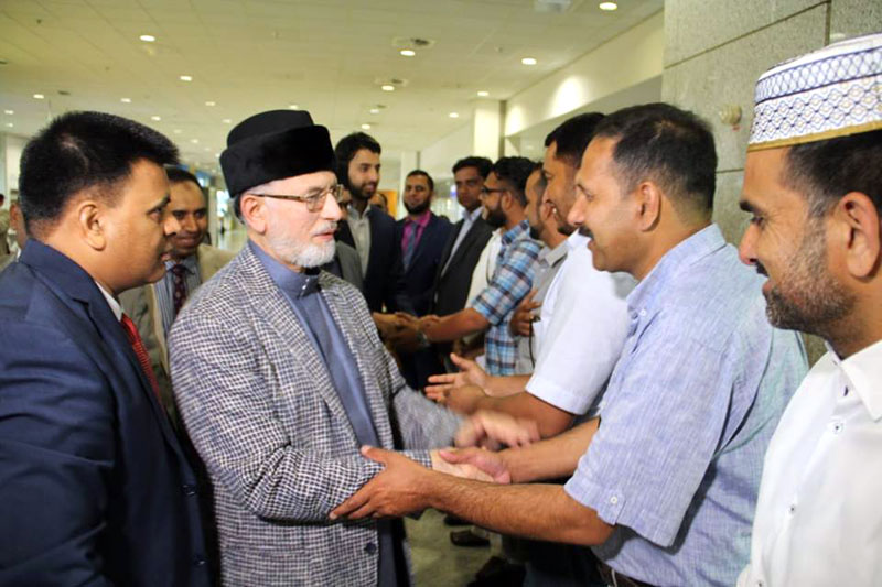 شیخ الاسلام ڈاکٹر محمد طاہرالقادری یونان پہنچ گئے، ایتھنز ائیرپورٹ پر شاندار استقبال