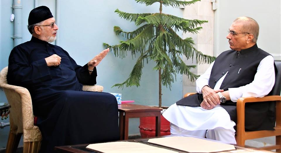 Mujeeb-ur-Rahman Shami calls on Dr Tahir-ul-Qadri