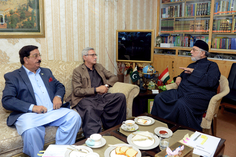 Senior PTI leader Jahangir Tareen calls on Dr Tahir-ul-Qadri