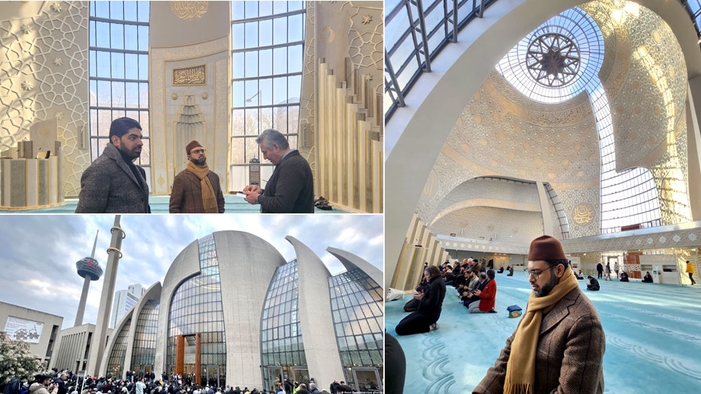جرمنی: ڈاکٹر حسن محی الدین قادری کا کولون مرکزی جامع مسجد کا دورہ
